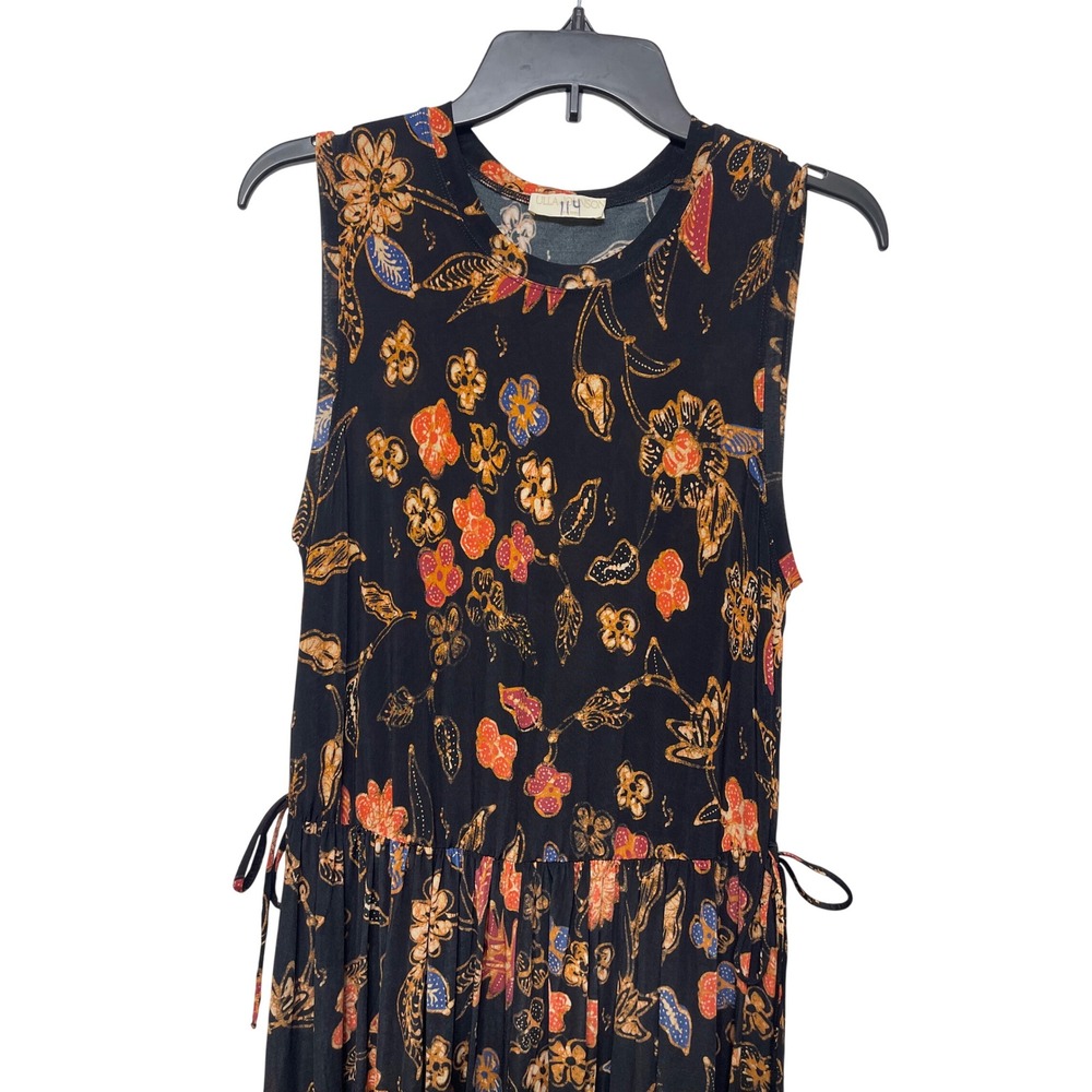 Ulla Johnson Clea Sleeveless Floral Jersey Midi Dress Side Tie Size M - Picture 3 of 8